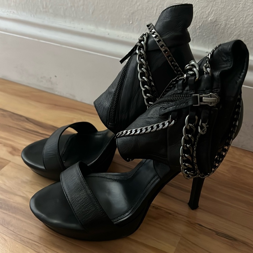 Designer Italian leather heels